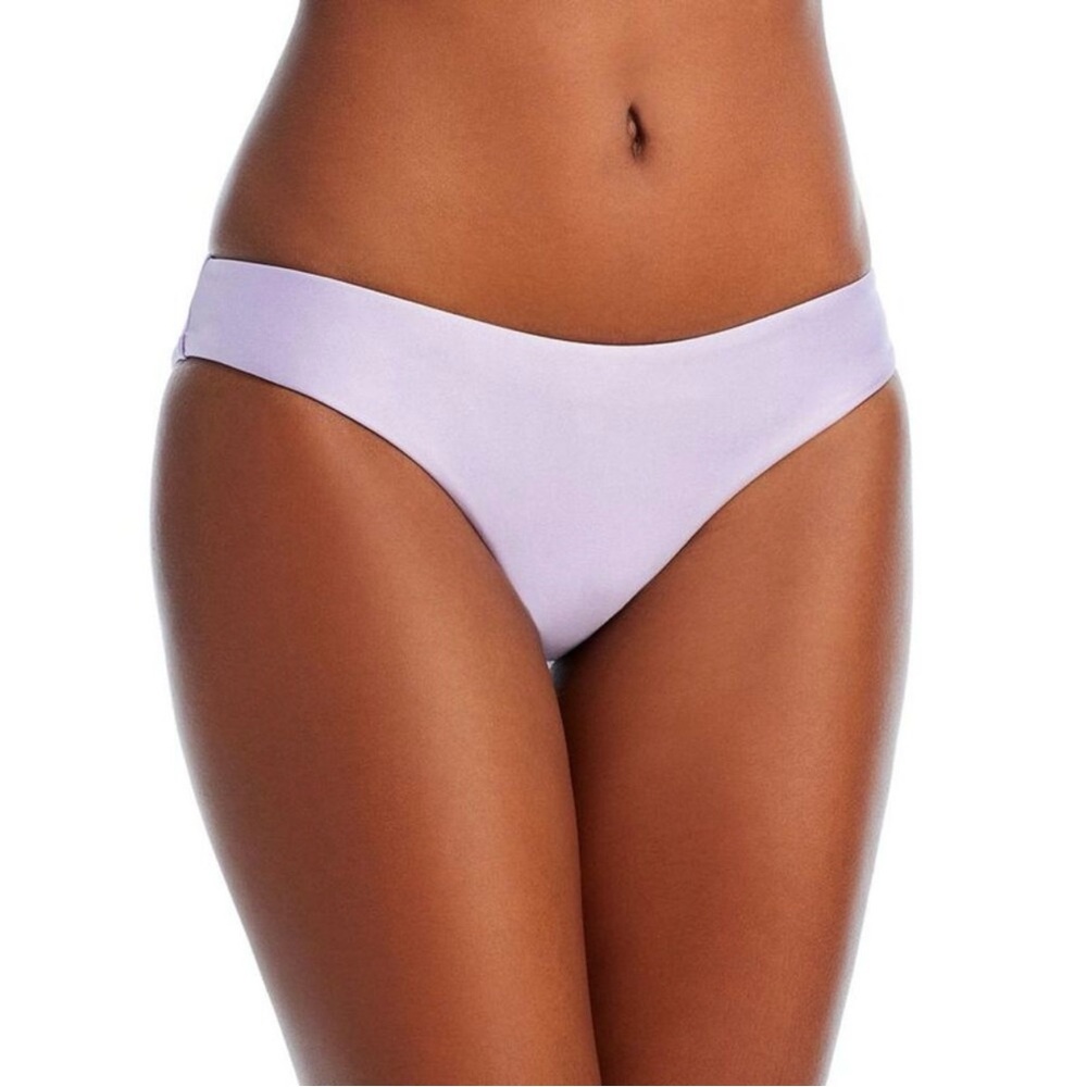 NWT Jonathan Simkhai Zola Satin Bottom Purple Swim Bottom Separates